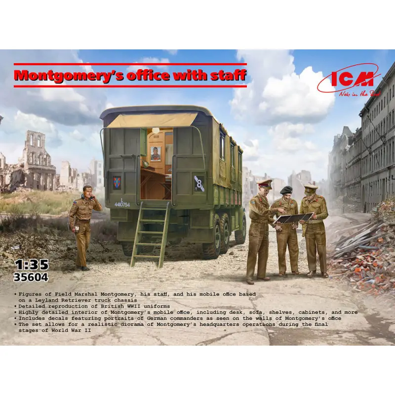Bureau de Montgomery avec son personnel - 1/35 - ICM 35604