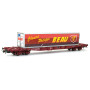 Wagon plat Sgss 63-6 Philippe BEAU CPB ép. V-VI - SNCF - HO - JOUEF HJ6170