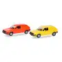 2x Golf II 2 portes, rouge vif et jaune en kit - HO 1/87 - HERPA 014281