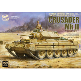 Char britannique Mk.VI et char allemand Pzkpfw.Mk V 746(e) Crusader Mk.II - 1/35 - BORDER MODEL BT-015