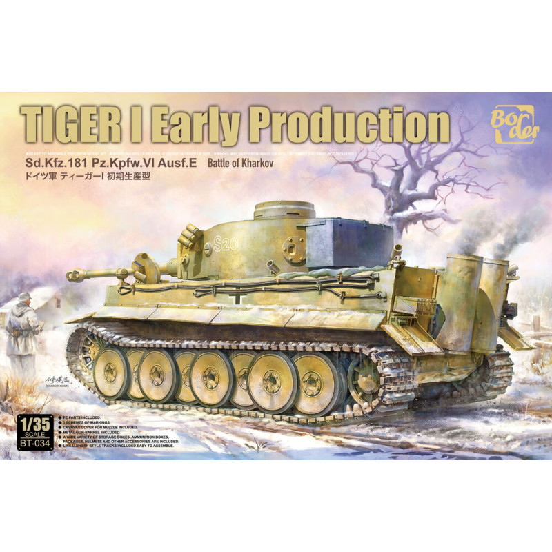 Tigre I Première production Sd.Kfz.181 Pz.Kpfw. VIAusf. E Bataille de Kharkov - 1/35 - BORDER MODEL BT-034