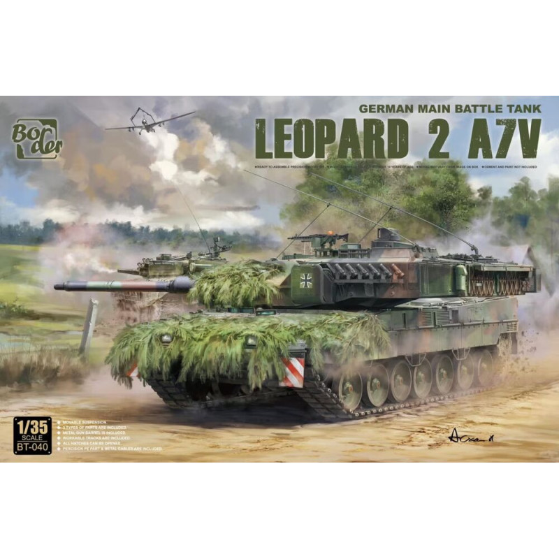 Leopard 2 A7V Char de combat principal allemand - 1/35 - BORDER MODEL BT-040