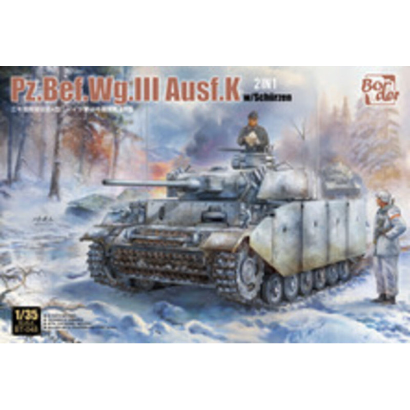 Pz.Bef.Wg.III Ausf.K avec Shurzen 2 en 1 - 1/35 - BORDER MODEL BT-048