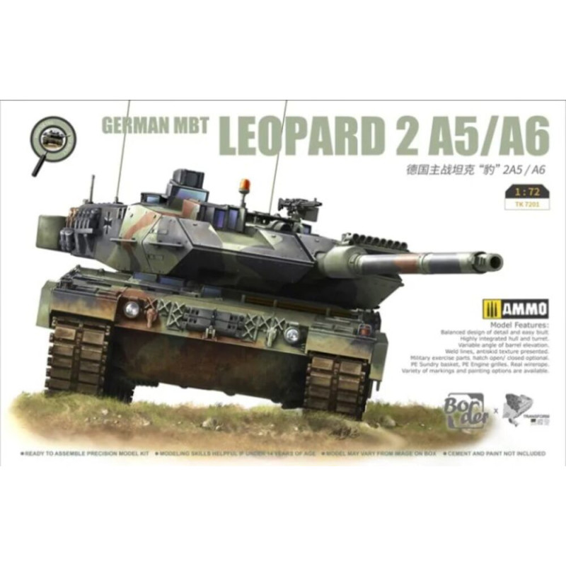Char de combat principal allemand Leopard 2 A5/A6 - 1/72 - BORDER MODEL TK7201