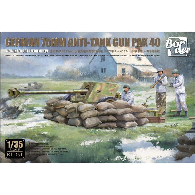 Canon antichar allemand PaK 40 de 75 mm - 1/35 - BORDER MODEL BT-051