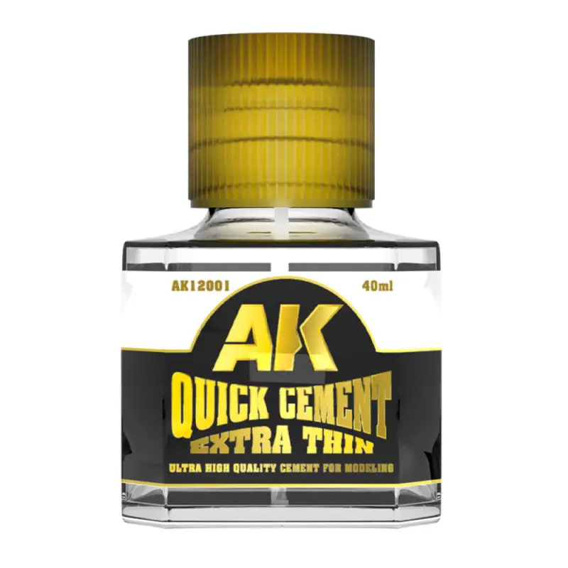 Colle à maquettes plastiques extra fluide prise rapide 40ml - AK INTERACTIVE AK12001