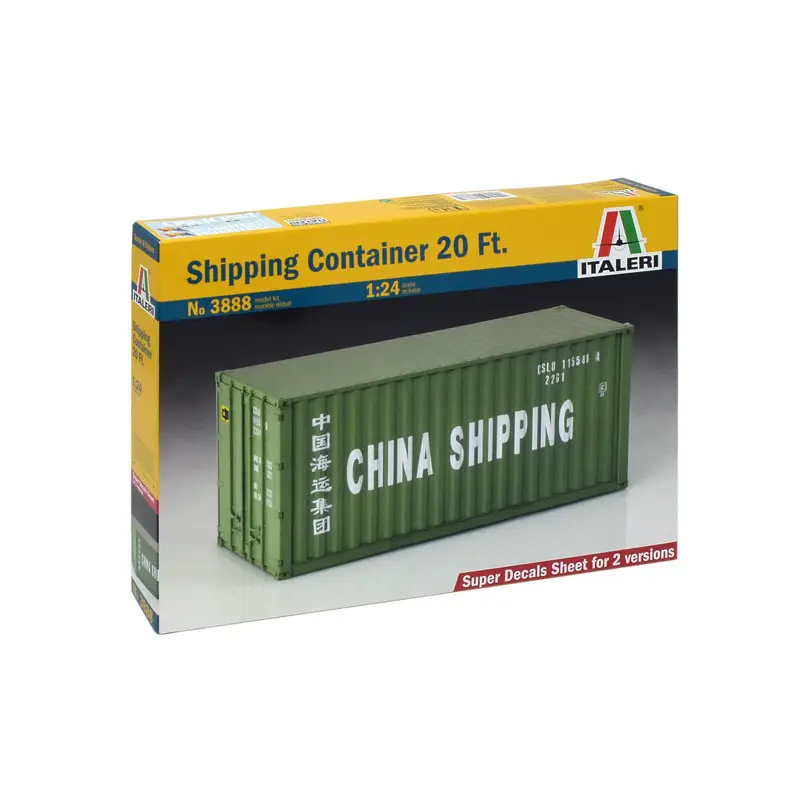 Container maritime 20 pieds pour camion - échelle 1/24 - ITALERI 3888