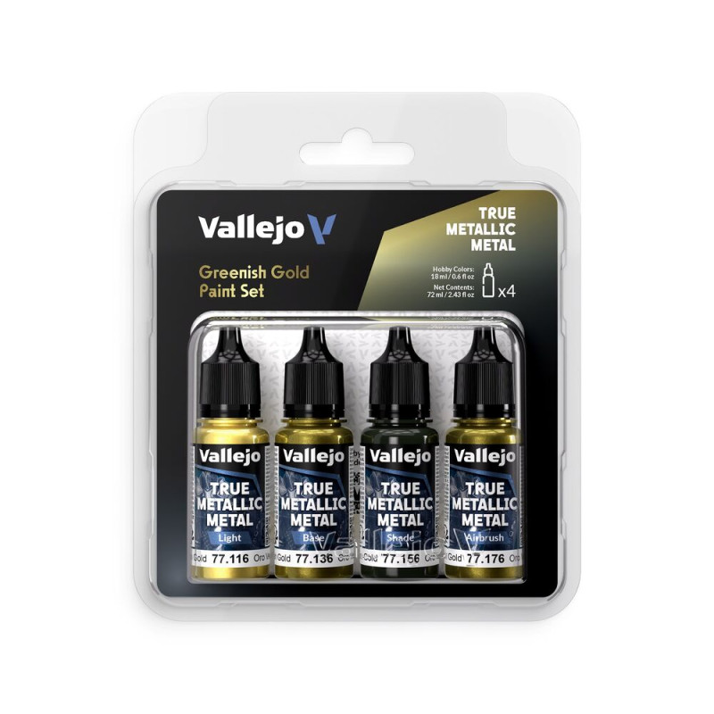 True Metallic Metal : Peinture or verdâtre (4) - VALLEJO 77267