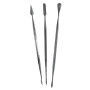 Ensemble de 3 spatules double tête en acier inoxydable - VALLEJO T02002