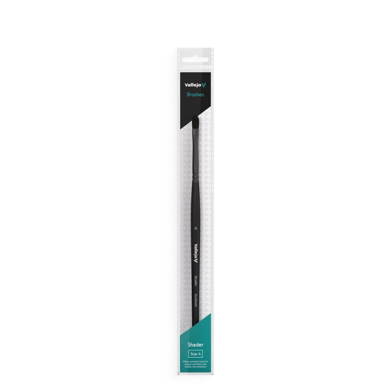 Pinceau plat synthétique Filbert Shader n° 4 - VALLEJO B06004