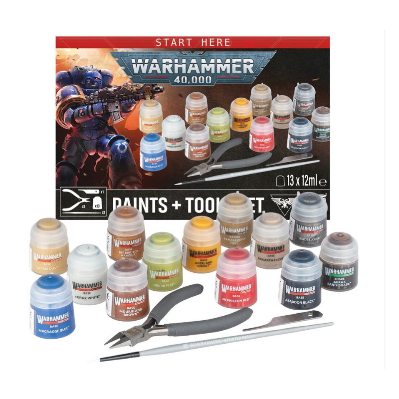 Warhammer 40,000 : Set Peinture + Outils Space Marines 60-12