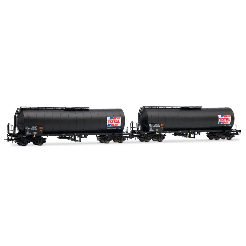 2x wagons-citernes 4 essieux TOTAL ép. IV - HO 1/87 - JOUEF HJ6323