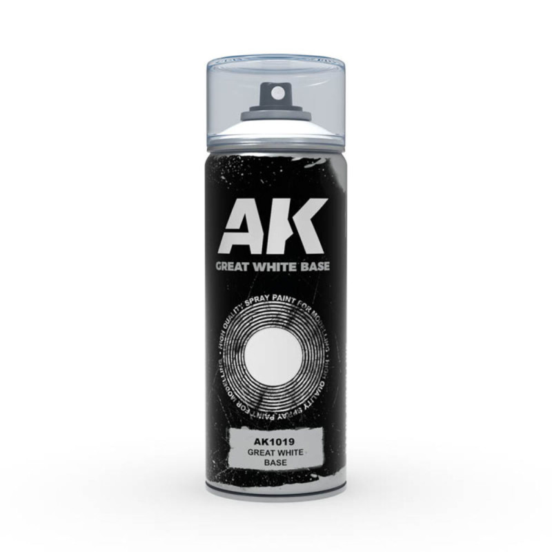 Bombe peinture Great White Base Spray 150ml - AK INTERACTIVE AK1019