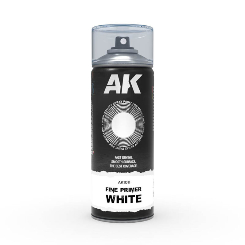 Bombe peinture Fine Primer White Spray 150ml - AK INTERACTIVE AK1011