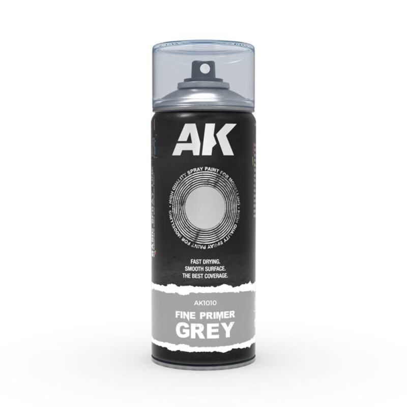 Bombe peinture Fine Primer Grey Spray 150ml - AK INTERACTIVE AK1010