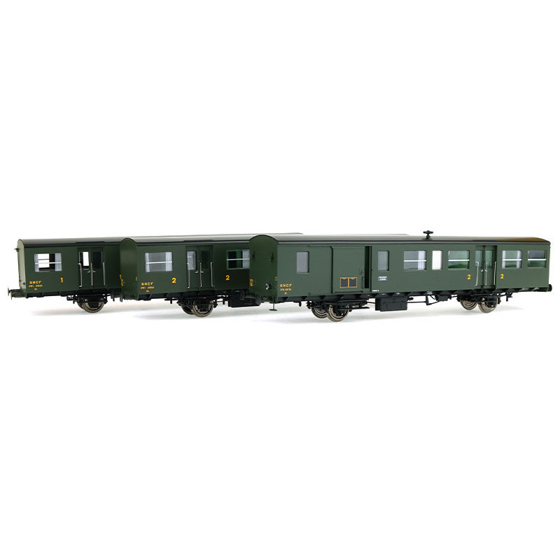Coffret 3 voitures modernisées S-O SNCF ép. IIIb échelle HO - REE VB-242