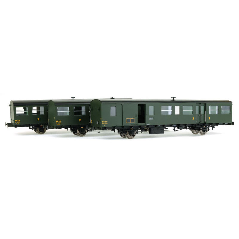 Coffret 3 voitures modernisées S-O SNCF ép. IIIb échelle HO - REE VB-244