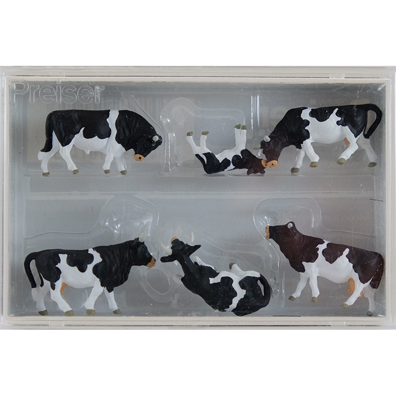 PREISER 10145 - Vaches noires et blanches - HO 1/87