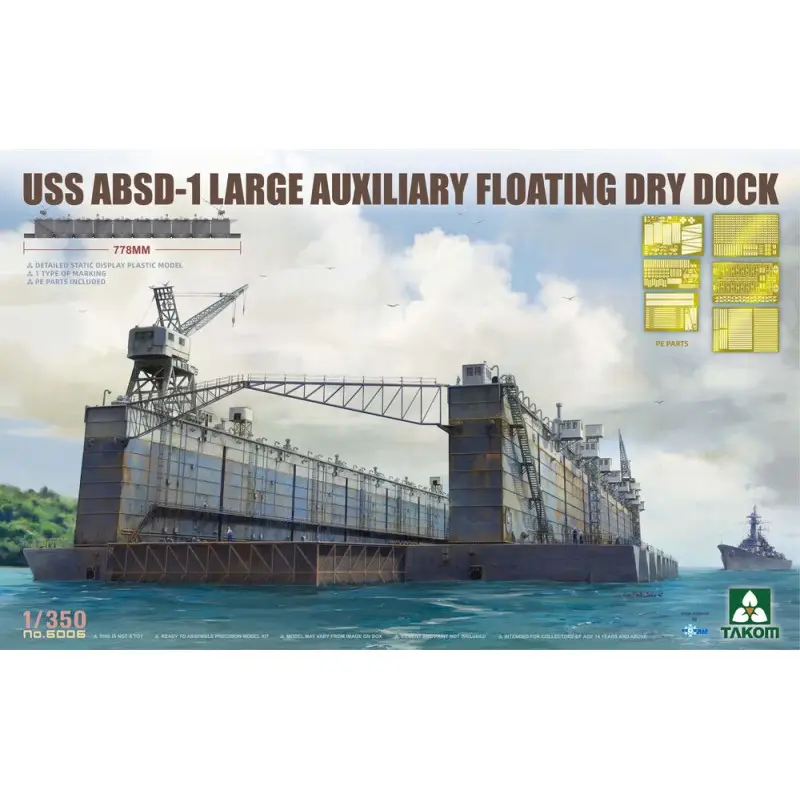Dock flottant USS ABSD-1 Large Auxiliary Floating Dry Dock - échelle 1/350 - TAKOM 6006
