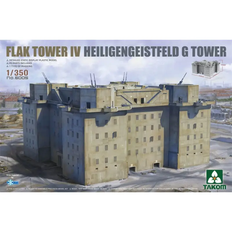 Tour Flak IV Heiligengeistfeld Tour G - échelle 1/350 - TAKOM 6005