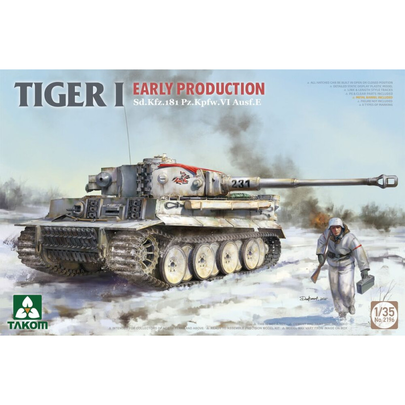 Tigre I Early Production Sd.Kfz. 181 Pz.Kpfw. VI Ausf. E - 1/35 - TAKOM 2196