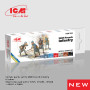 Set de peinture acrylique pour infanterie française WWI, 6 pots de 12 ml - ICM 3045