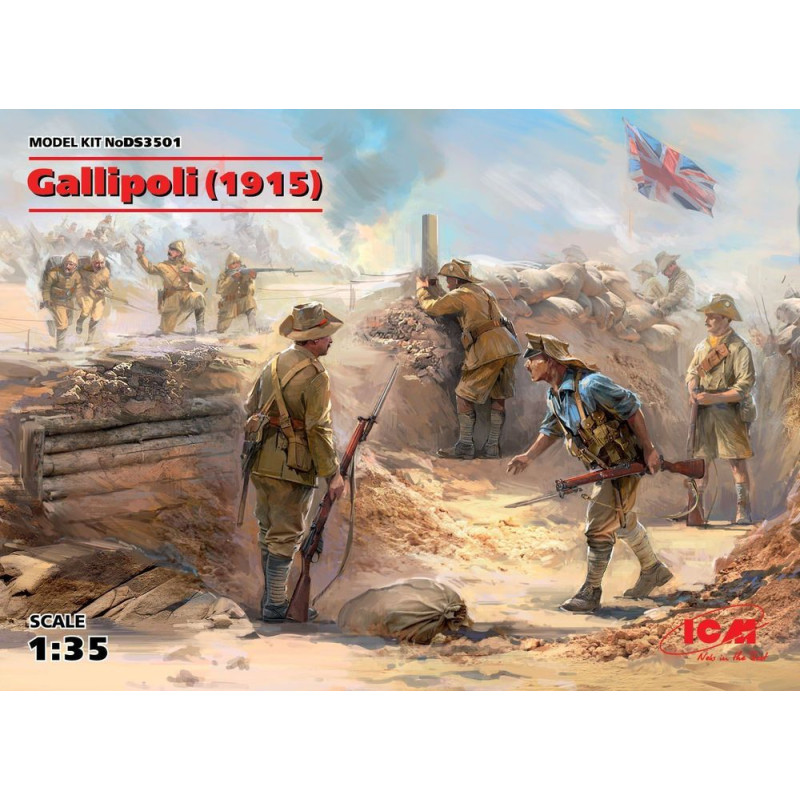 8 figurines Gallipoli (1915) WWI - 1/35 - ICM DS3501