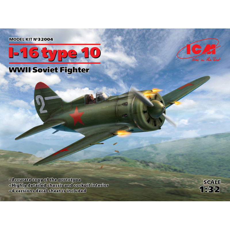 I-16 type 10, chasseur soviétique WWII - 1/32 - ICM 32004
