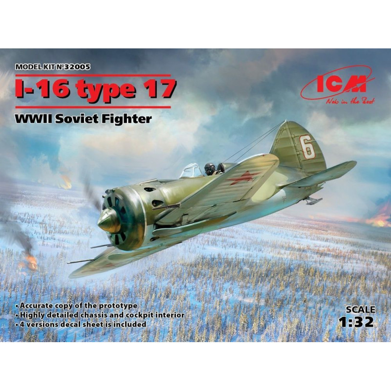 I-16 type 17, chasseur soviétique WWII - 1/32 - ICM 32005