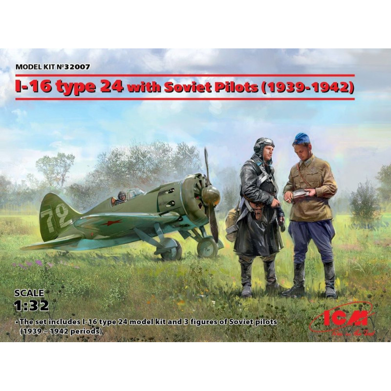 I-16 type 24 avec pilotes soviétiques (1939-42) Édition limitée - 1/32 - ICM 32007