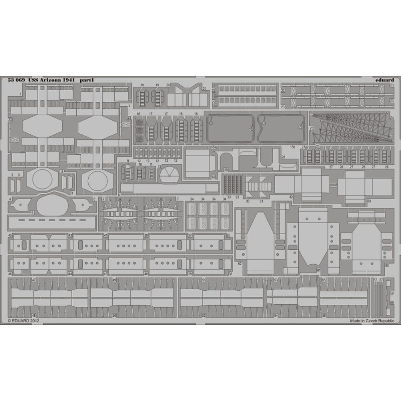 Détaillage USS Arizona 1941 pour Hobby Boss - 1/350 - EDUARD 53069