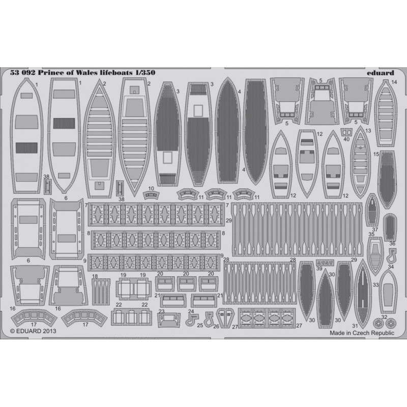 Canots de sauvetage Prince of Wales pour Tamiya - 1/350 - EDUARD 53092