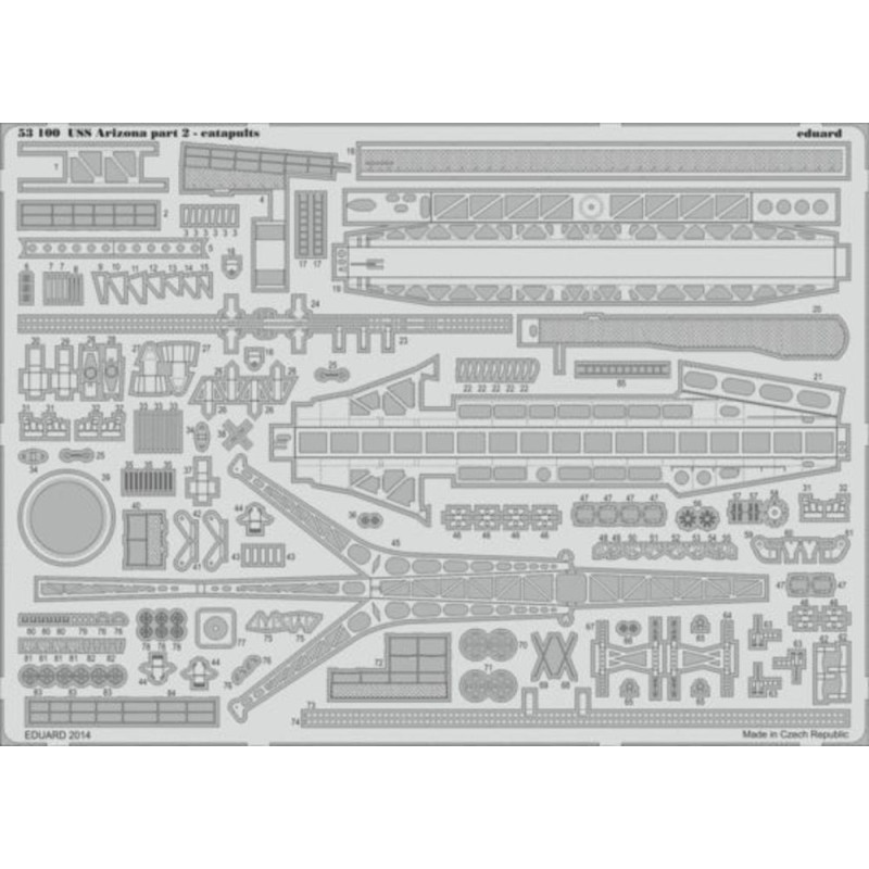 USS Arizona partie 2 - Catapultes pour Trumpet - 1/200 - EDUARD 53100