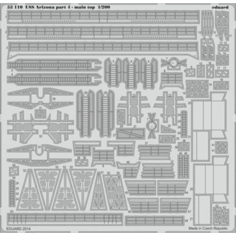 USS Arizona partie 4 - partie supérieure principale pour Trumpeter - 1/200 - EDUARD 53110