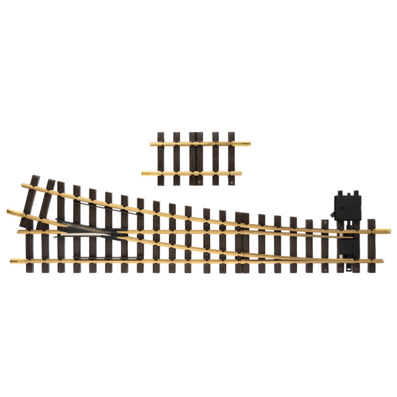 Aiguillage manuel à droite R5 15° - échelle G 1/22,5 - LGB 18050