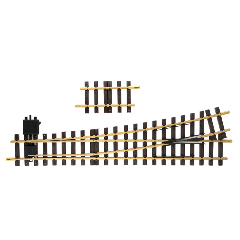Aiguillage manuel à gauche R5 15° - échelle G 1/22,5 - LGB 18150