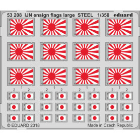 Pavillons de la Marine impériale japonaise, grand format, en acier - 1/350 - EDUARD 53208