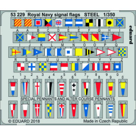 Pavillons de signalisation de la Royal Navy en acier - 1/350 - EDUARD 53229