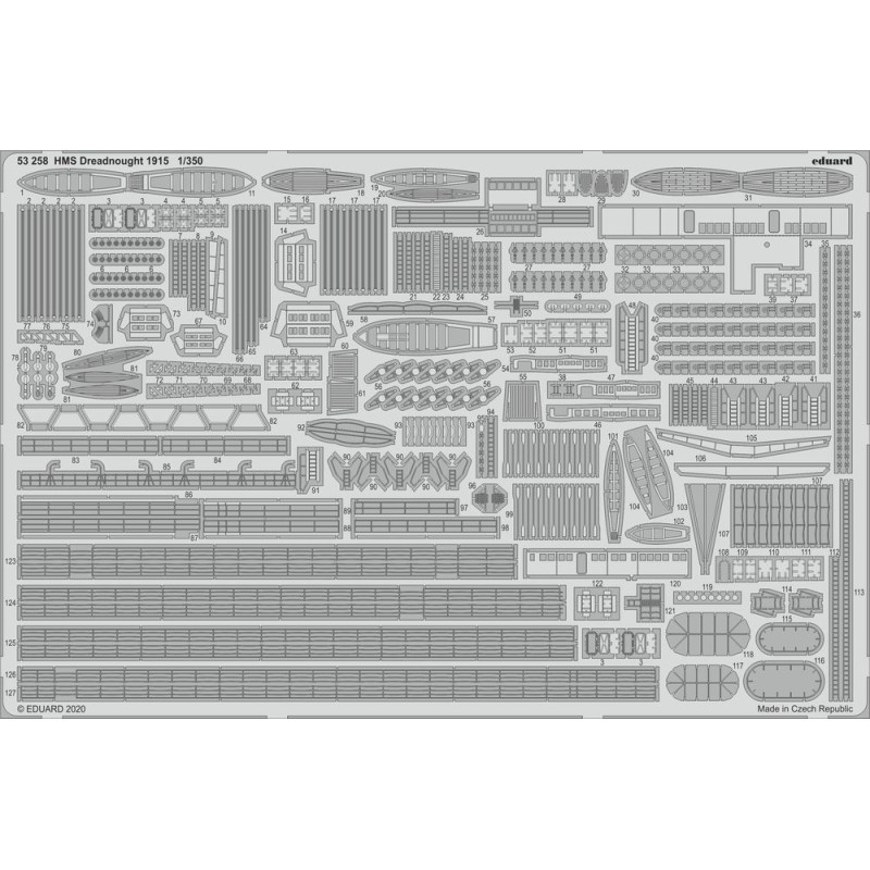 HMS Dreadnought 1915 pour Trumpeter - 1/350 - EDUARD 53258