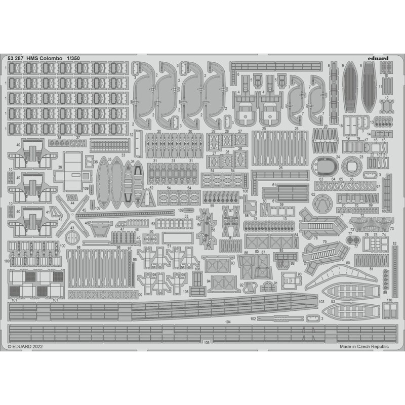 HMS Colombo pour TRUMPETER - 1/350 - EDUARD 53287