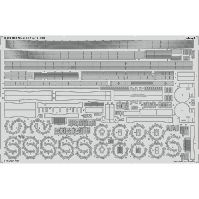 USS Alaska CB-1 partie 2 pour HOBBY BOSS - 1/350 - EDUARD 53290
