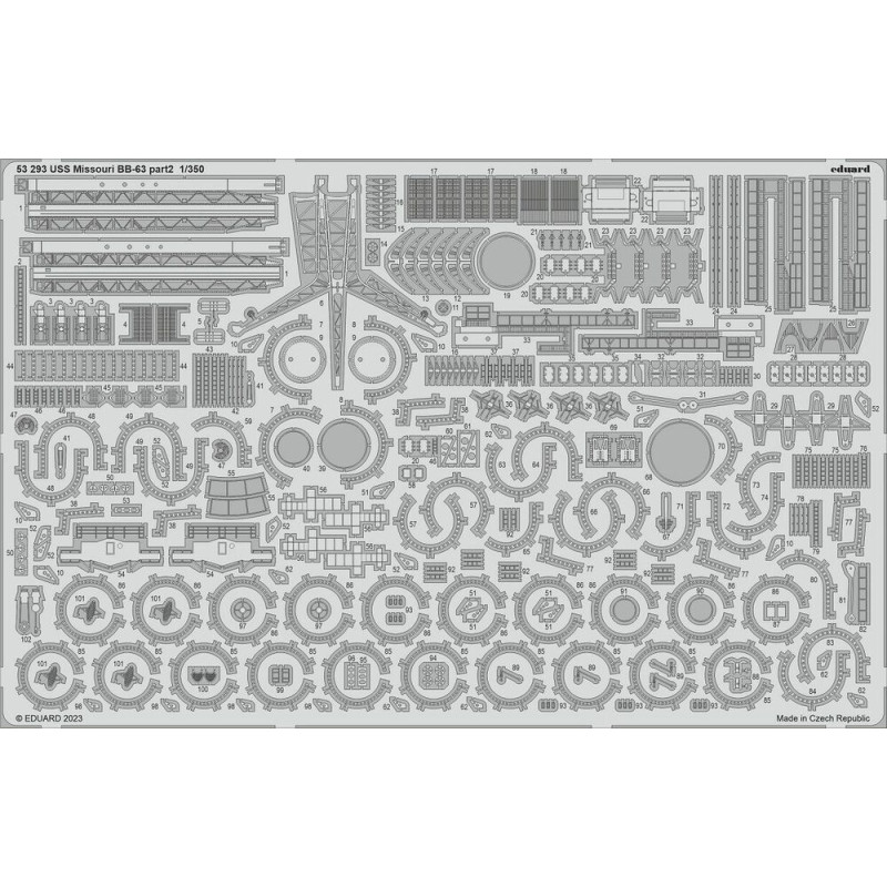 USS Missouri BB-63 partie 2 HOBBY BOSS - 1/350 - EDUARD 53293