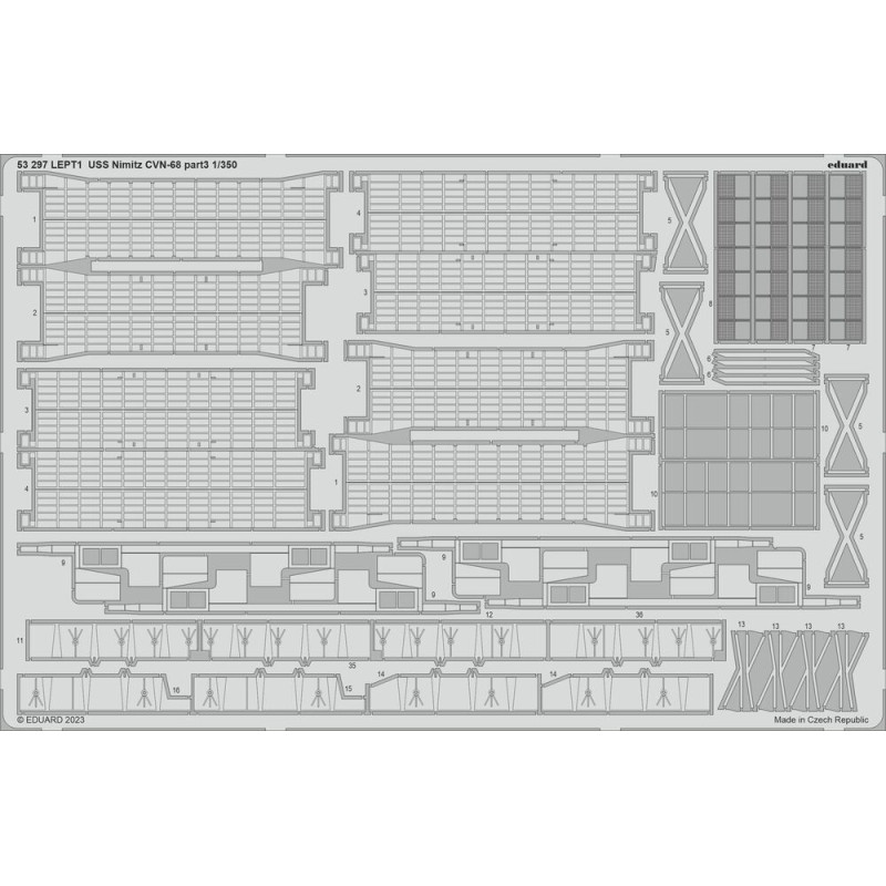 USS Nimitz CVN-68 partie 3 TRUMPETER - 1/350 - EDUARD 53297