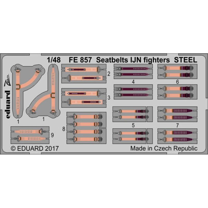 Ceintures de sécurité Combattants IJN ACIER - 1/48 - EDUARD FE857
