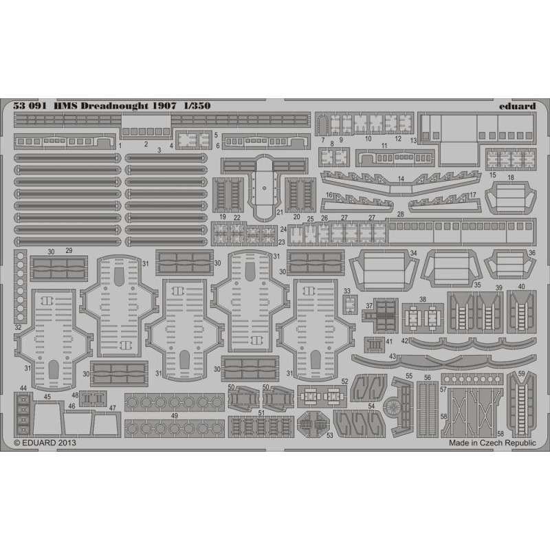 HMS Dreadnought 1907 pour Trumpeter - 1/350 - EDUARD 53091