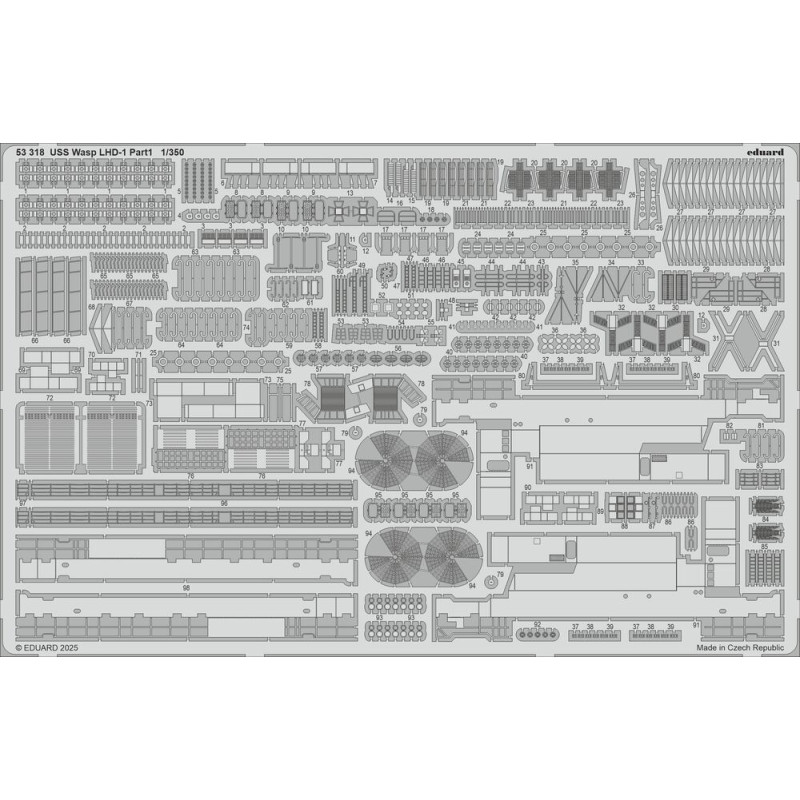 USS Wasp LHD-1 partie 1 TRUMPETER - 1/350 - EDUARD 53318