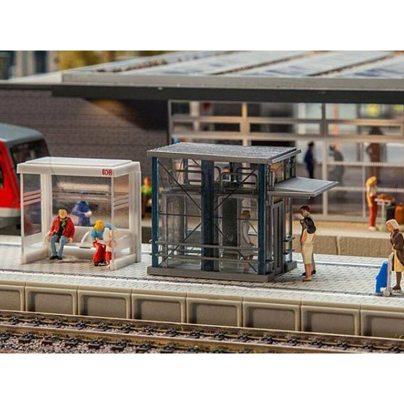 Ascenseur moderne motorisable échelle HO 1/87 - FALLER 120297
