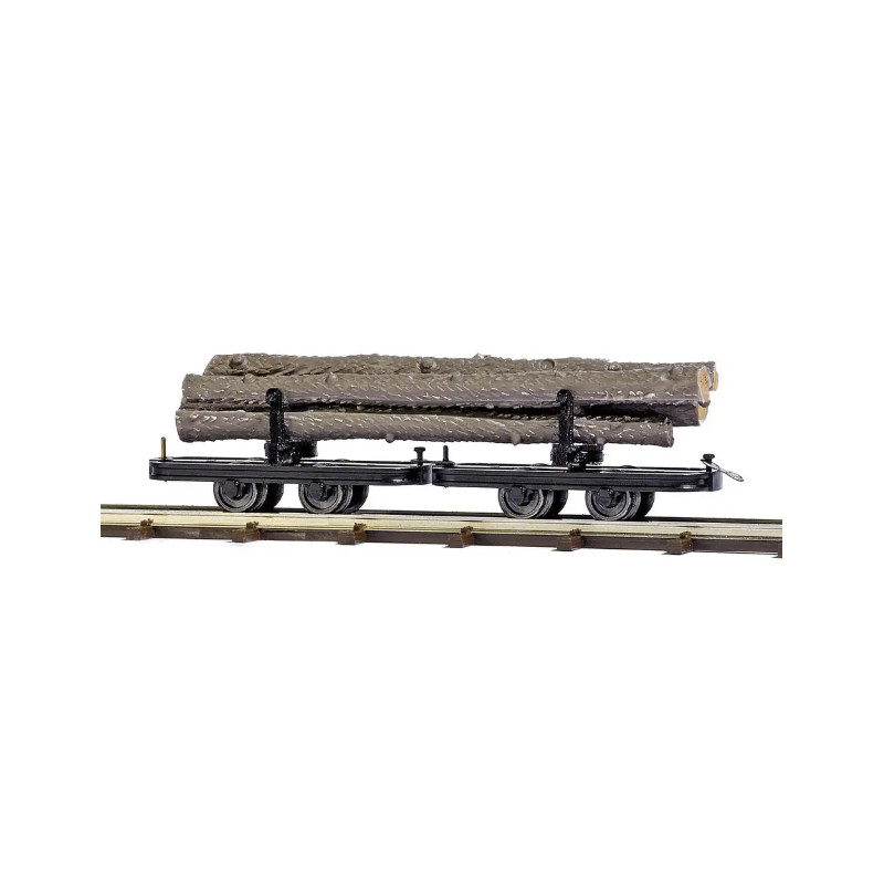 Wagon avec chargement de bois - HOe 1/87 - BUSCH BUE12224
