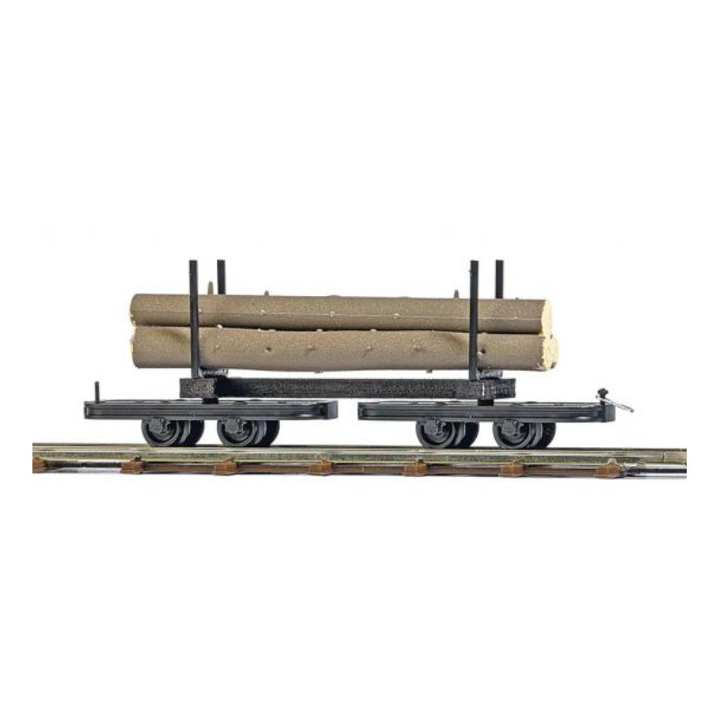 Wagon à ranchers avec chargement de bois - HOe 1/87 - BUSCH BUE12222