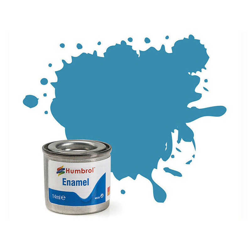 Humbrol 48 - Gloss mediterranean blue (bleu méditerranée brillant) - peinture enamel 14ml AA0521